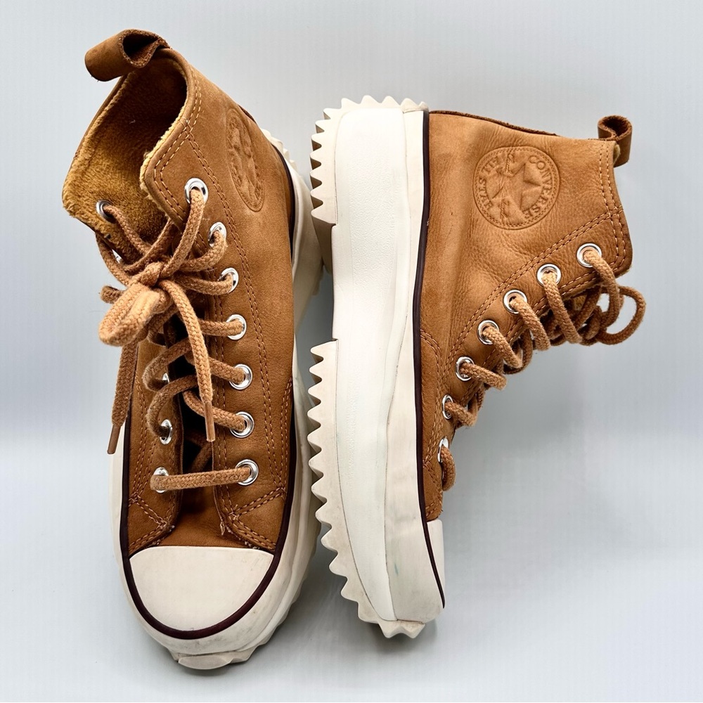 Converse Women's Run Star Hike High Sneaker Pre-Loved Wheat/Shadow Berry  Sz 6
